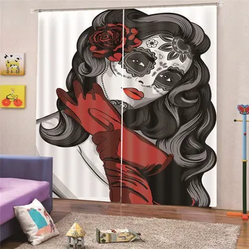 

Modern Girl Modern Window Sheer Curtain Panels for Living Room the Bedroom Kitchen Blinds Window Treatments Draperies Customize