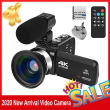 KOMERY New Release Video Camcorder 4K WiFi 48MP Built-in Fill Light Touch Screen Vlogging For Youbute Recorder Digital Camera
