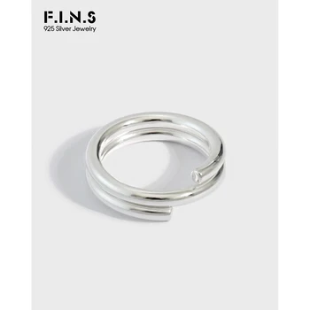 

F.I.N.S Korea Style Fashion Minimalist Glossy Spring-Shaped S925 Sterling Silver Ring Layered Silver Ring 925 Woman Jewelry