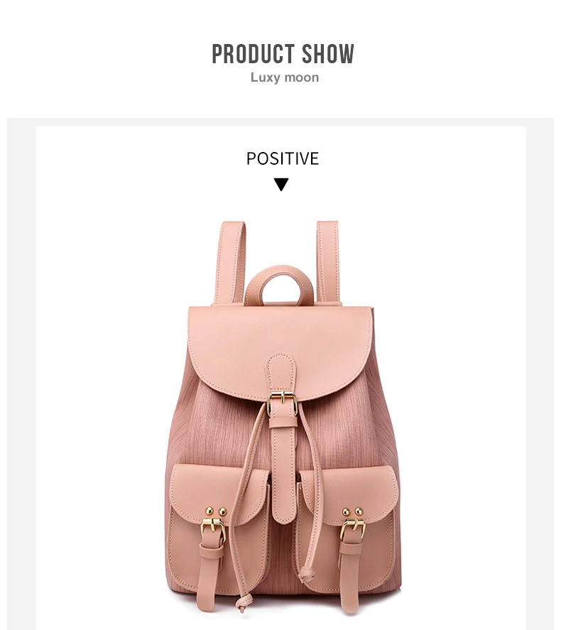 Женский кожаный рюкзак на шнурке, Женская однотонная школьная сумка, коричневые рюкзаки, брендовые сумки на плечо для девочек-подростков, рюкзак XA28H