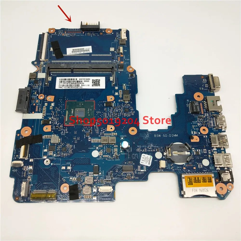 Материнская плата для ноутбука HP Pavilion 14AM 14-AM N3060 SR2KN 6050A2823301-MB-A01 858040-601 858040-001 858040-501