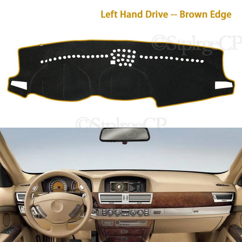 Dashboard Cover Protective Pad for BMW 7 Series E65 2002~2008 Accessories Dash Board Sunshade Carpet Anti-UV 2004 2005 2006 2007 car number plate