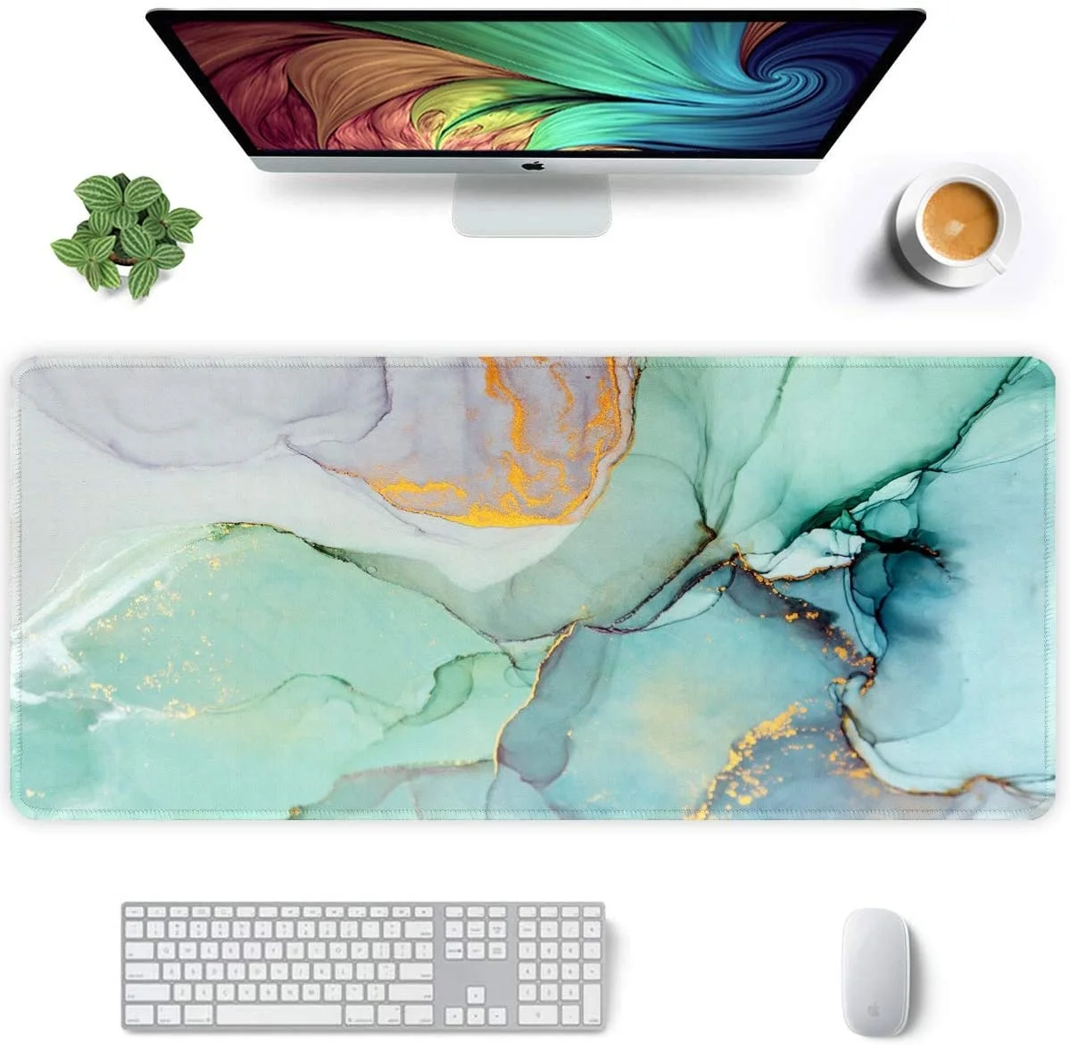 

Green Marble Mouse Pad Computer XXL Custom Mousepad Natural Rubber Carpet Anti-slip Desk Mats Computer Mouse Mat Mice Pad