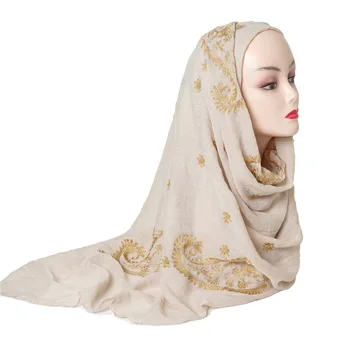 

Soft Beach Shawl Lace Embroidery elegant Floral Embroidery double side All-Match silk scarf dual-purpose scarves hair scarf