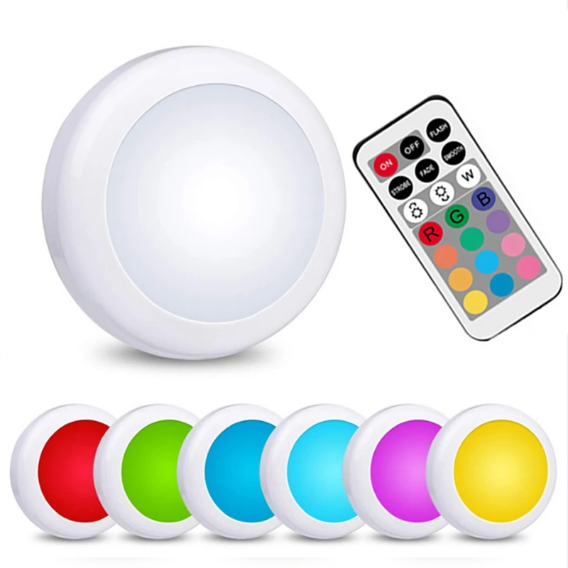 Lámparas para armario con control remoto RGB, luces led con Sensor táctil para dormitorio, sala de estar, cocina, decoración de iluminación