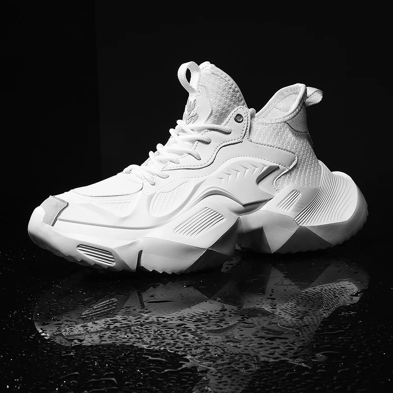 

2019 New Trend Man Sneakers High Top Men Shoes Deformation Machine Casual Zapatillas Hombre Plus Size 46 Waterproof Walking Shoe