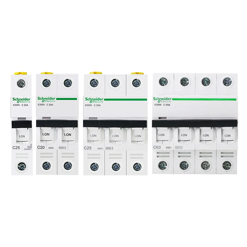 Schneider Circuit автоматический воздушный выключатель IC65N C25 1P + N C20A 2P 3P C25A C63A 4P 1A 2A 4A 6A 10A 16A