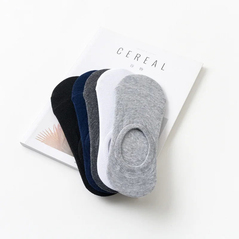 Носки невидимки мужские с силиконовым ремешком модные носки лодочки