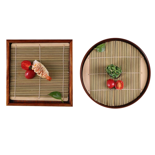 Restaurantware Fancy Square Bamboo Sushi Mat 10.5 Inches 1 Count Box