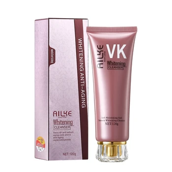 AILKE Rose Women Facial Cleanser, Lightening, Moisturizing, Anti-Wrinkles, Exfoliate, Oil Control, Gentle Clean Skin, 120ml 1