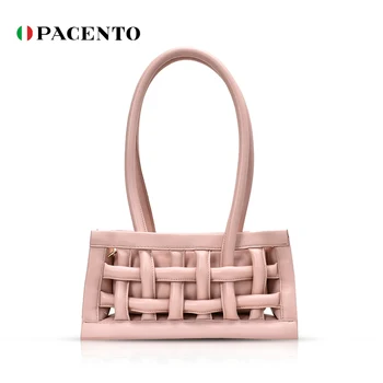 

PACENTO Armpit Shoulder Bag Hollow Out Clutch Bag Pu Leather Handbags for Women Green Ladies Hand Bags Designers Borse Da Donna