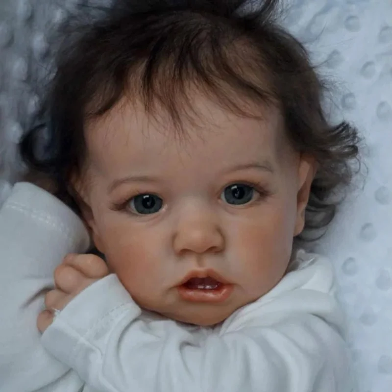 22 дюйма 55 см реалистичные Boneca Reborn Baby Doll Мягкие настоящие сенсорные полностью