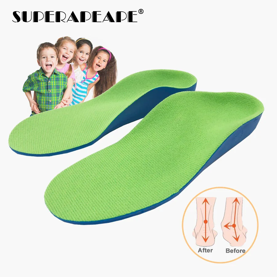 

3D Orthotic Insoles flat feet for kids and Children Arch Support insole for X/O-Legs child Orthotic pads Foot Care