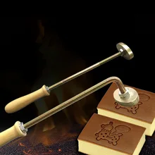 1 комплект на заказ огненная палочка+ медная форма горячего тиснения пресс печать логотипа штамповочная машина для торта тиснение кожи брэндинг