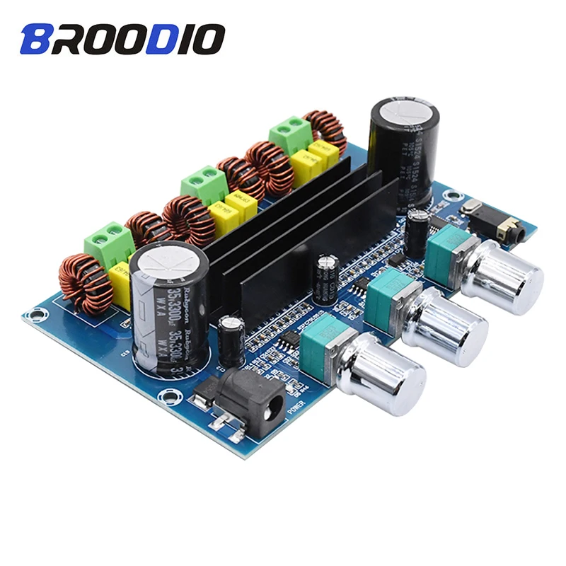 Плата цифрового усилителя TPA3116D2 Bluetooth 5 0 2 1 каналов 2*50 Вт + 100 стерео высокая