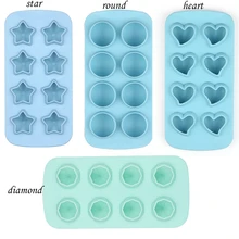 Силиконовый Ледогенератор Алмазный/круглый/сердце/звезда форма лоток кубик прессформы коктейли силикон для виски инструмент