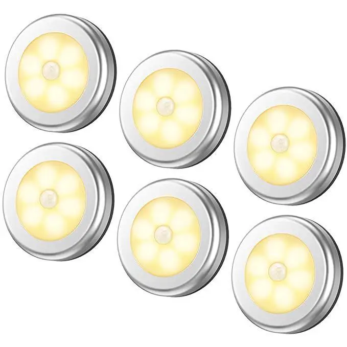 1Pcs 6LED PIR Körper Motion Sensor Wand Licht Led Nachtlicht Batterie für Schrank, Treppen, keller Flur Wand Schrank Luminarias 1Pcs 6LED PIR Körper Motion Sensor Wand Licht Led Nachtlicht Batterie für Schrank, Treppen, keller Flur Wand Schrank Luminarias