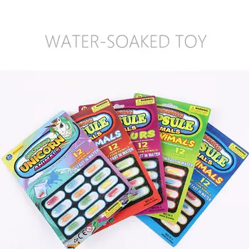 

12Pcs/Set Early Educational Toy New Magic Soft Baby Toys Kids Cartoon Dinosaur Toys Bath Toy Grow Capsule