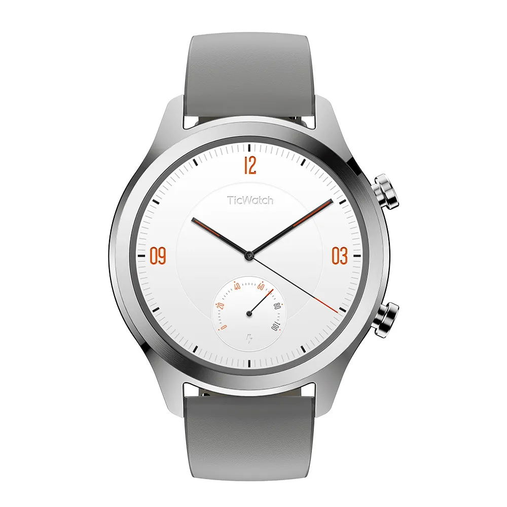 [] Global Ticwatch C2 Android носить NFC Google Pay gps Смарт часы IP68 Водонепроницаемый AMOLED smartwatchs для мужчин и женщин - Цвет: Sliver 20 mm