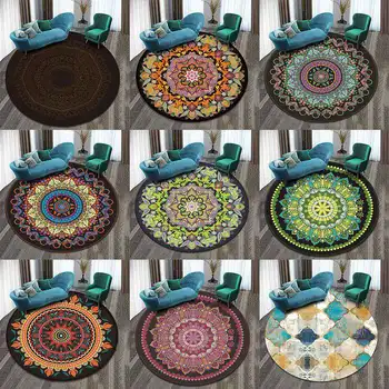 

3D Carpet Black White Geometric Magic Hole Design Fancy Floor Carpet Mat 120*120cm Home Living Room