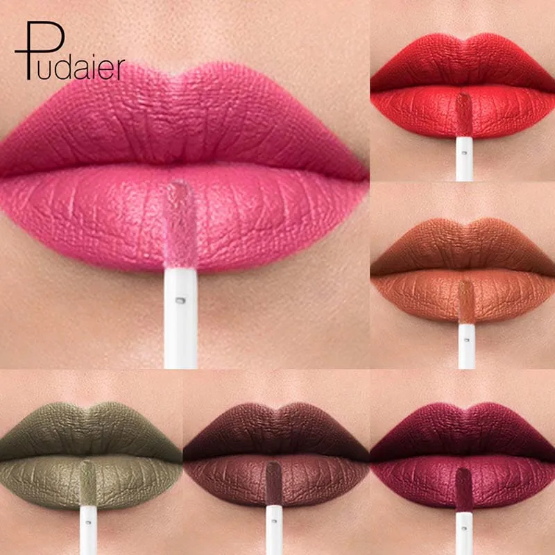 

Hot 36 Color Matte Lipstick Pen Matte Lip Gloss Lip Liner Natural Long Lasting Beauty Makeup Easy To Apply