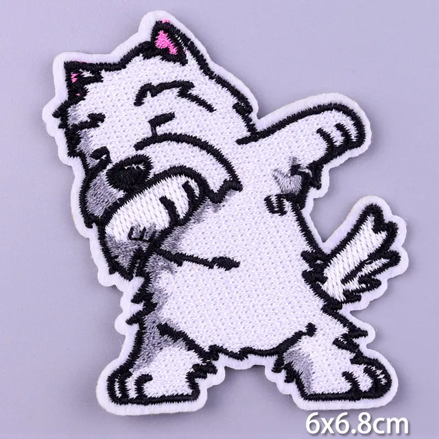 DIY Cartoon Cat Dog Patches On Clothes Animal Patch Unicorn Letter Embroidered Patch Iron On Patches For Clothing Stickers Badge PE6273CT