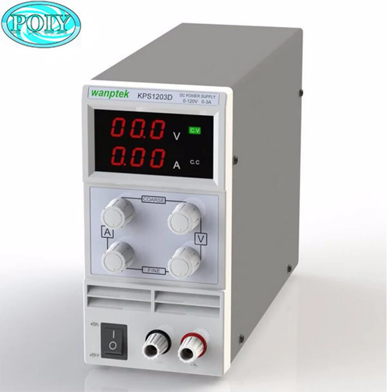 Wanptek 120V 3A лаборатории DC Питание регулируемый светодиодный Дисплей регулятор переключения KPS1203D для телефона Ремонт паяльная 110 v-220 v