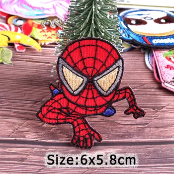

Nicediy Cartoon Spiderman Iron On Patches For Clothes Embroidery Patch Stripe On Clothes Cute DIY Sequin Applique Badge For Kids
