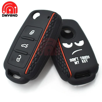 

Remote Control Key Silicone Case Line Cover Case Flip Fashion Car Auto Remote Control Key Cover Chain for Volkswagen Golf 7 key