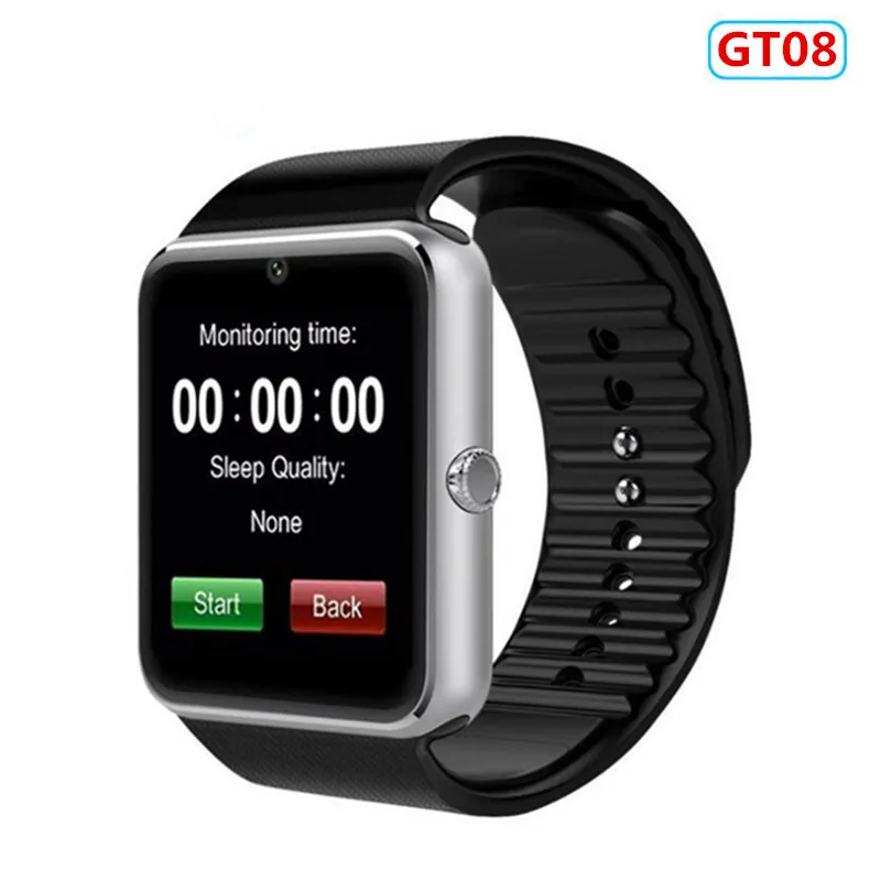 Bluetooth Смарт-часы DZ09 GT08 A1 T8 Q18 Z60 часы из сплава с слотом для sim-карты TF Музыка MP3 для телефона Android и IOS - Цвет: GT08 Silver