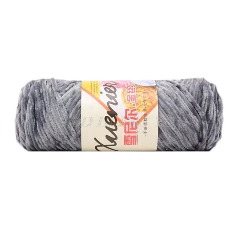 Z 100g Chenille Velvet Yarn Wram Solid Color Hand-Knitted Thick Crochet Thread - Цвет: Z