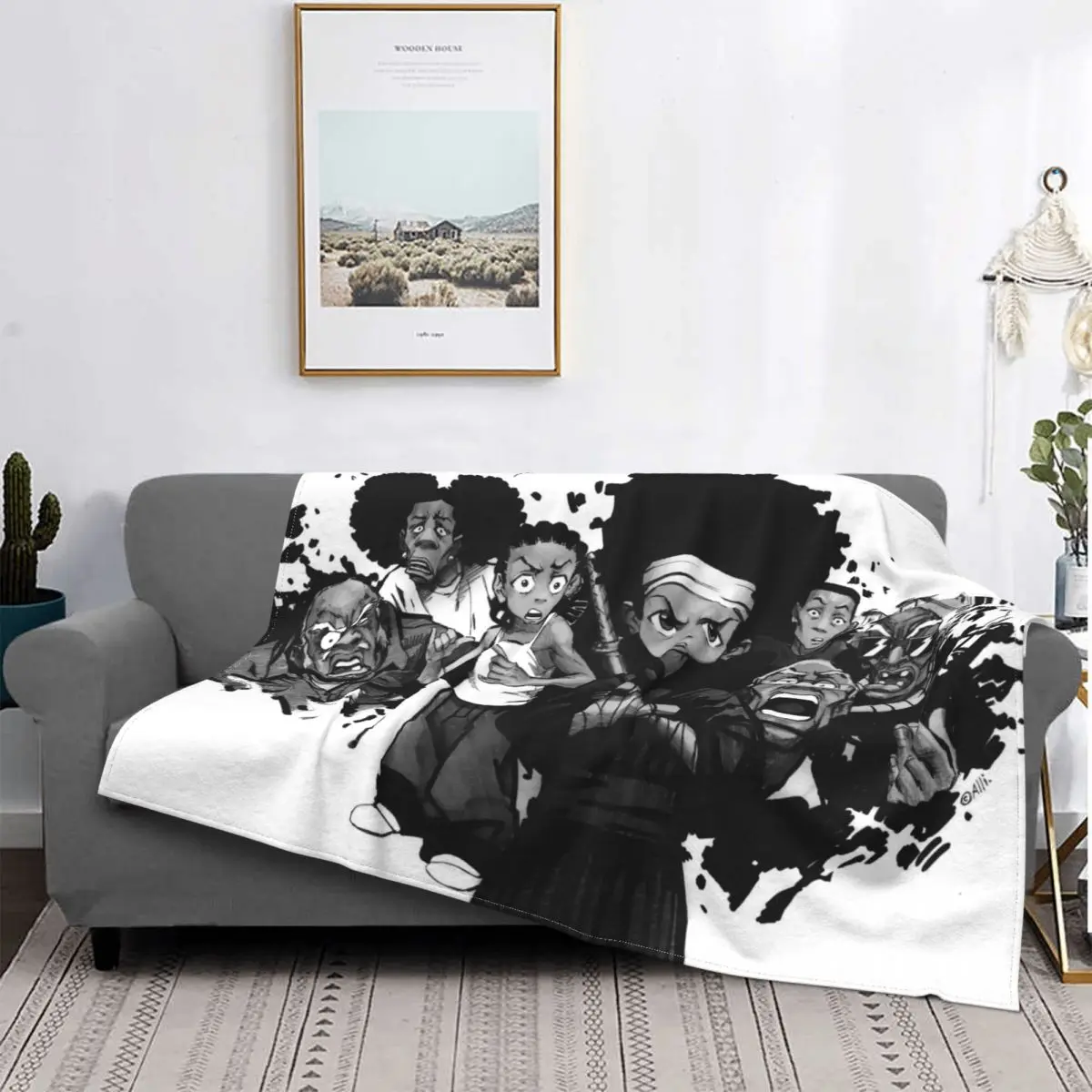 Suitable for Adults and Children to Use Light Plush Bed Blanket The Boondocks Lamb Blanket Super Soft Blanket Suitable for Adults and Children to Use Light Plush Bed Blanket The Boondocks Lamb Blanket Super Soft Blanket