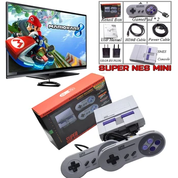 

Drop Super HD HDMI Output SNES Retro Classic Handheld Video Game Player TV Mini Game Console Built-in 21 Games with Dual Gamepad