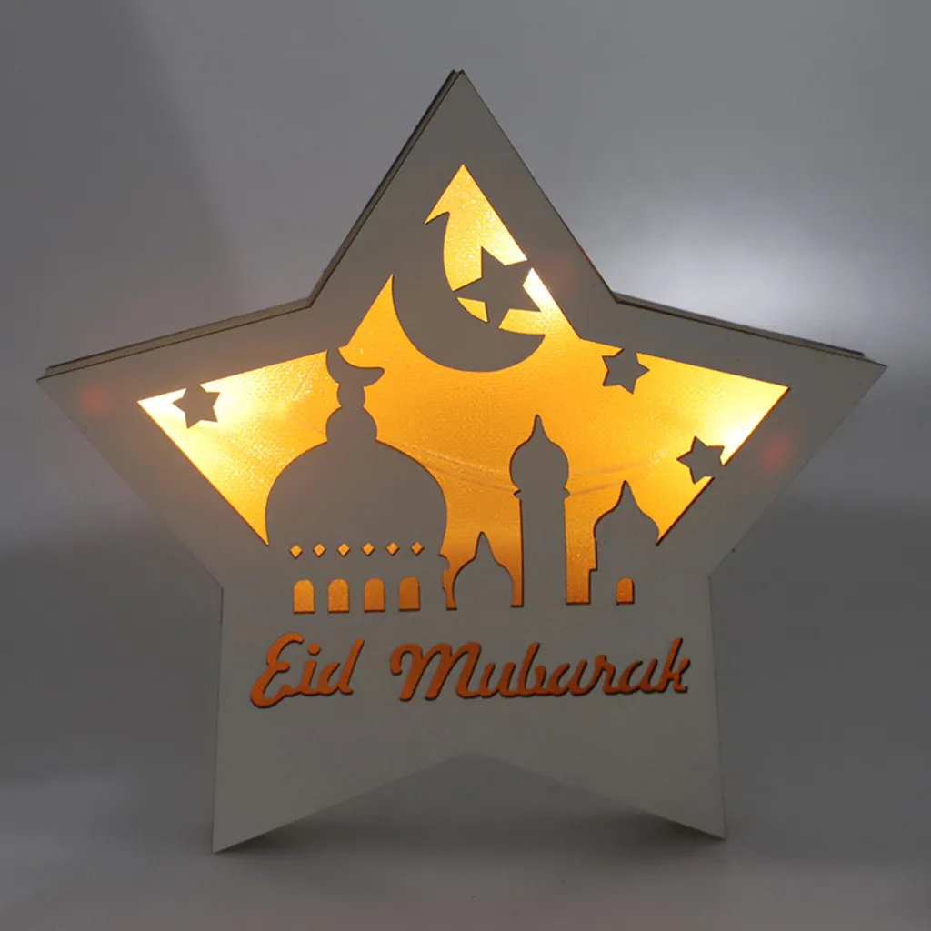 Ramadans Moon House LED деревянный подвесной светильник с подвеской ислам украшение стены