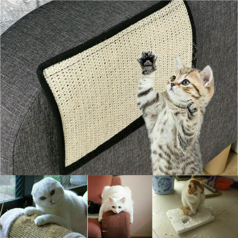 Pet Когтеточка для кошек гвардии коврик игрушка из сизаля кошки Когтеточка для кошек защитное покрытие от когтей для дивана, мебели подушечки для стола стульев диванные ножки для мебели поручень