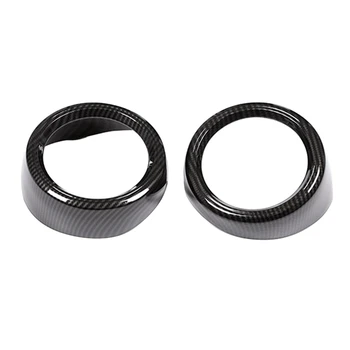 

Carbon Fiber Style For Alfa Romeo Stelvio 2017 2018 Abs Plastic Front Side Air Conditioning Cover Frame Trim 2Pcs