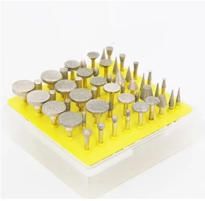 

Wholesale 50 Pc Jade Grinding Head Set Metal Emerald Carving Polishing Tool Emery Grinding Head
