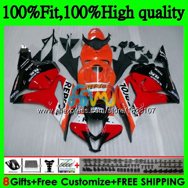 Литья под давлением для HONDA CBR600RR CBR600 RR F5 09 10 11 Repsol orange 12 105BS. 8 CBR 600 RR 600RR 600CC 2009 2010 2011 2012 обтекатели