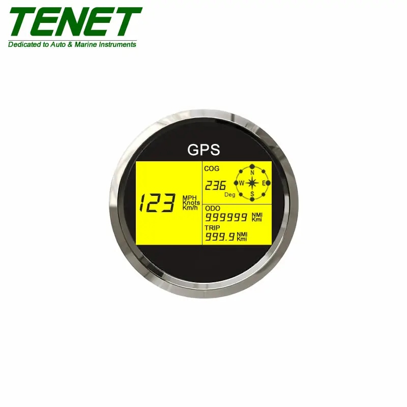 IP66 방수 디지털 GPS 속도계, 설치 직경 85mm