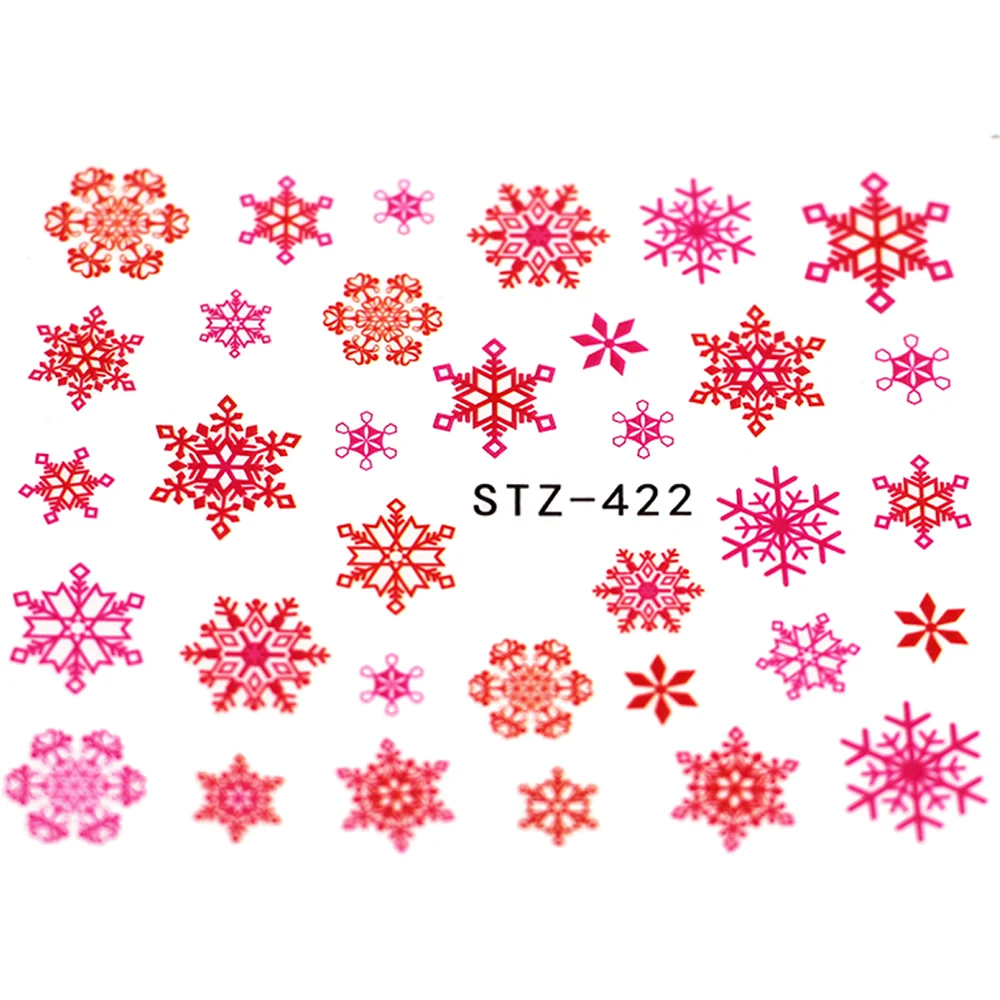 

1 Pcs Popular Red Pattern Nail Decal and Sticker Flower Leaf Tree Green Simple Summer Slider for Manicure Nail Art Watermark