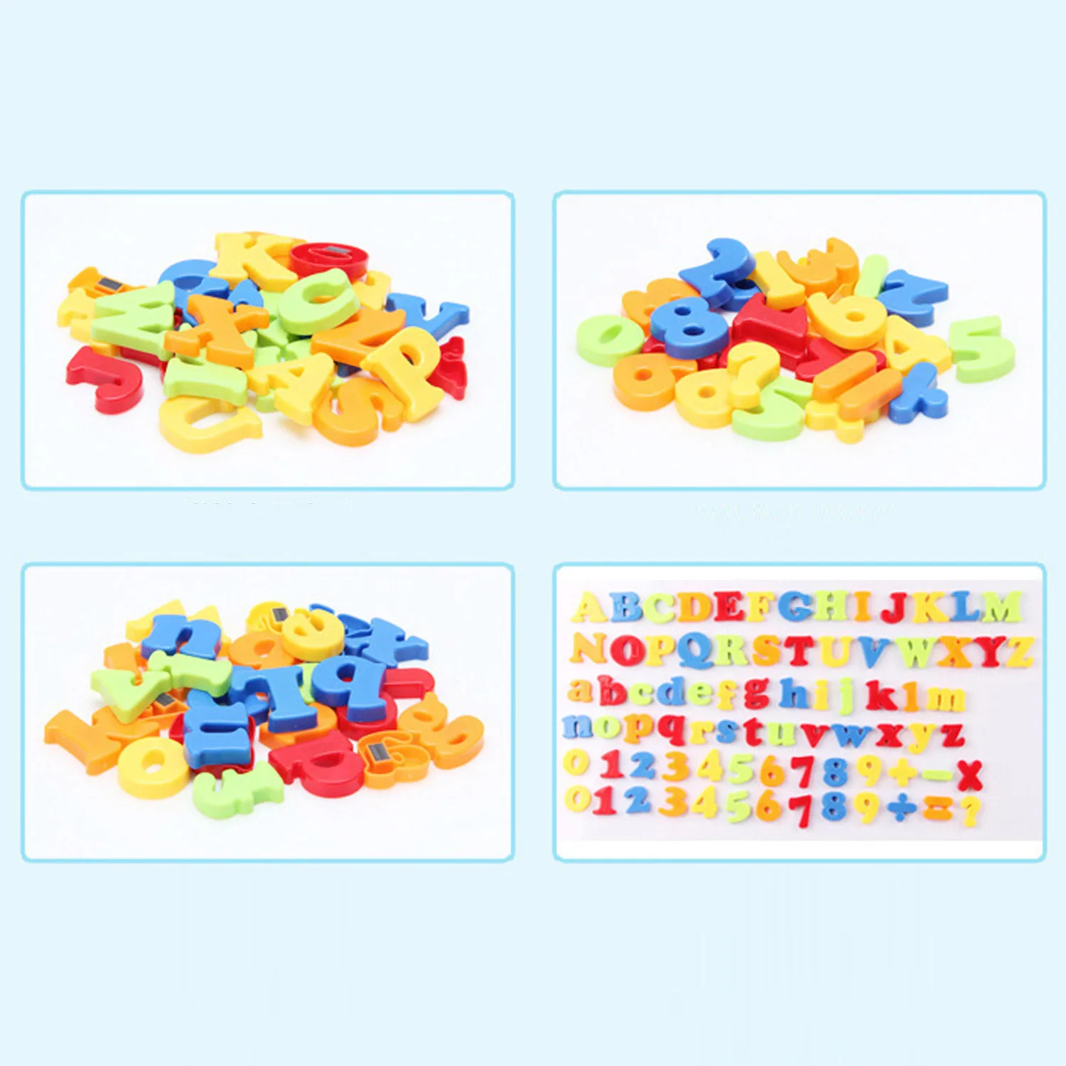 Magnetic Fridge Magnets Kawaii Kids Children Letter Number Symbol Stickers 80PCS For Birthday Christmas Gift