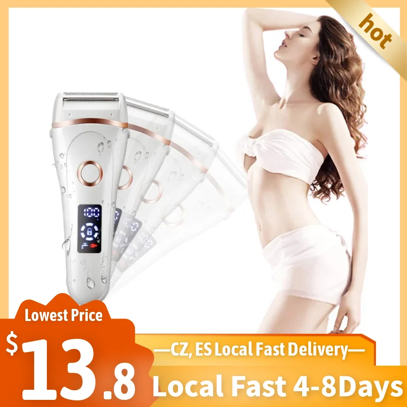 Electric Epilator Shaver Bikini Painless Hair-Removal-Trimmer Underarm Waterproof Women