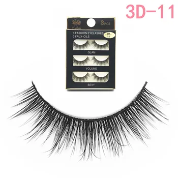 

natural stereo 3 pairs false eyelash simulation 3d manual eyelash