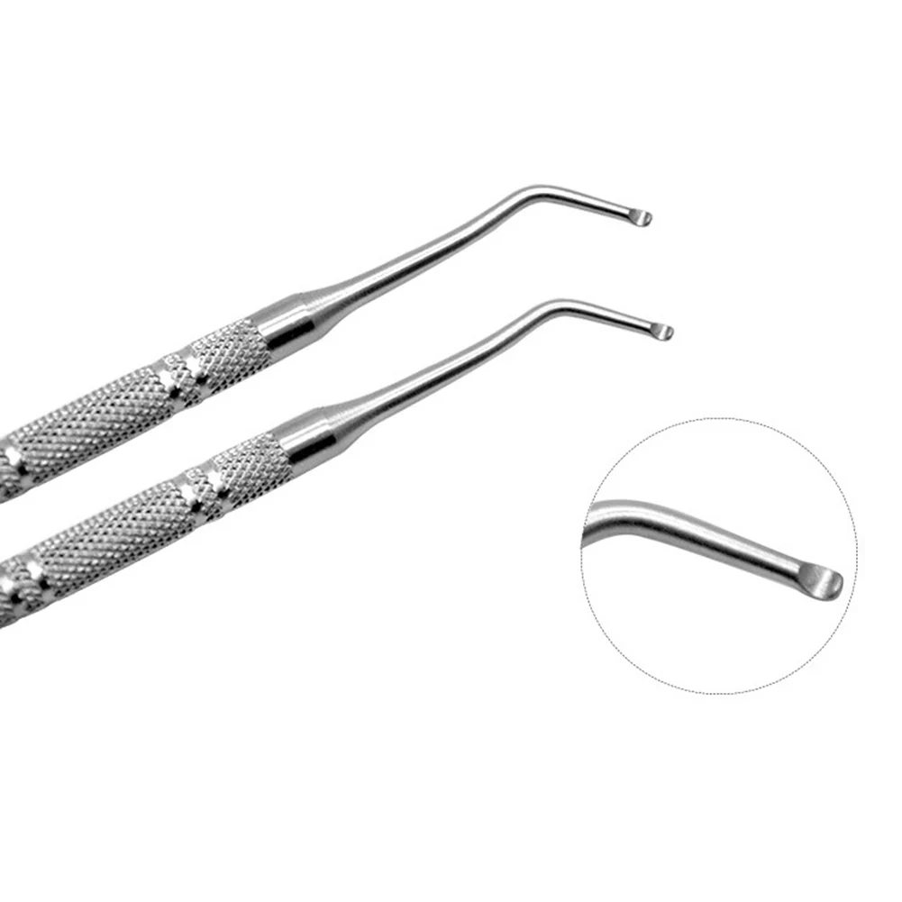 2 шт./компл. кусачки для кутикулы и ногтей толкатель средство для удаления костных наростов Нержавеющая сталь Уход за ногтями Маникюр Педикюр Инструмент V9-Drop