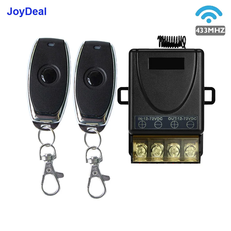 Interruptor de Controle Remoto para Bomba de Água Chifre do Carro 1ch Relé Receptor e Transmissor High Power dc 12v 24v 72v 30a rf 433mhz