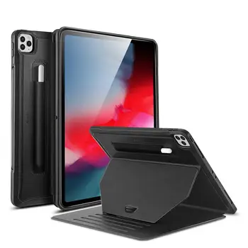

for iPad Pro 11 12.9 2020 Case with Pen Holder 9 Positions Stand Back Cover Stable Sturdy Case for iPad Pro 12.9 inch Cases