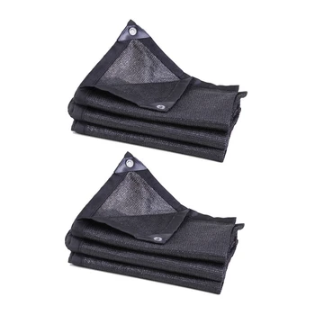 

2Pcs Outdoor Anti-Uv Sunsn Shade Sails Sunblock Shade Cloth Net for Plant Greenhouse Car - 2X6M & 3X4M