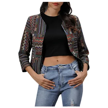 

Fashion Vintage Jacket Women Coat Women Printing Embroidered Half Sleeve V-neck Short Jacket Wholesale Free Ship куртка женская