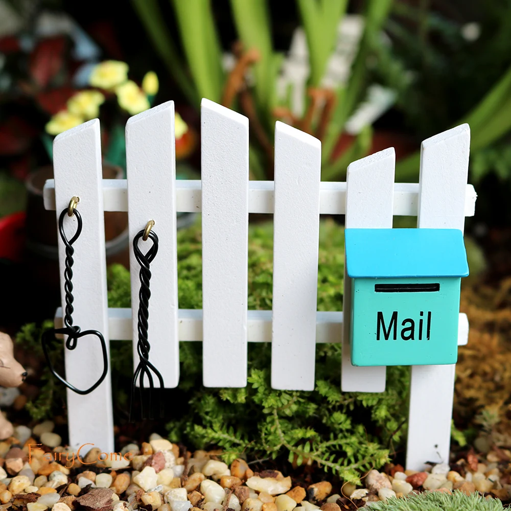 100*5cm Miniature Fairy Garden Wood Fence Doll House DIY Accessories Decor ha
