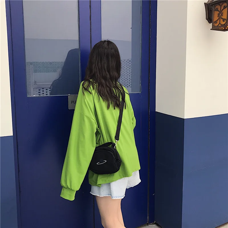 Женская футболка с длинными рукавами Ulzzang модная весенняя свободная в Корейском